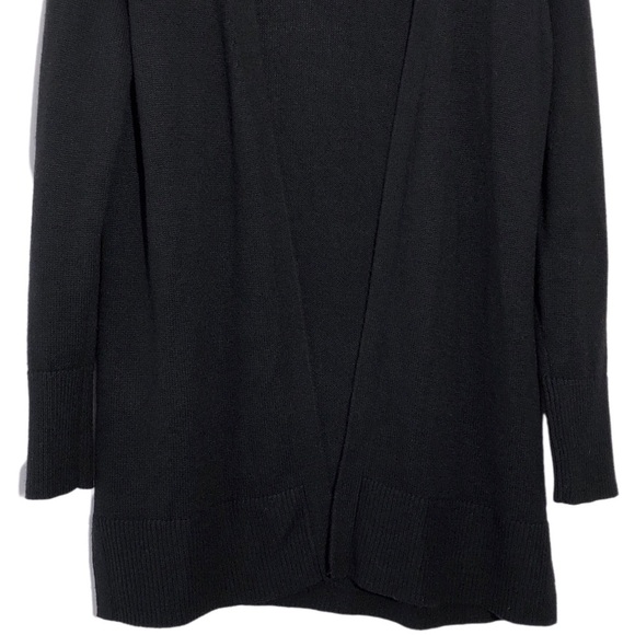 HALOGEN Women's Black Cashmere Blend Open Front Cardigan Sweater S - Picture 4 of 4